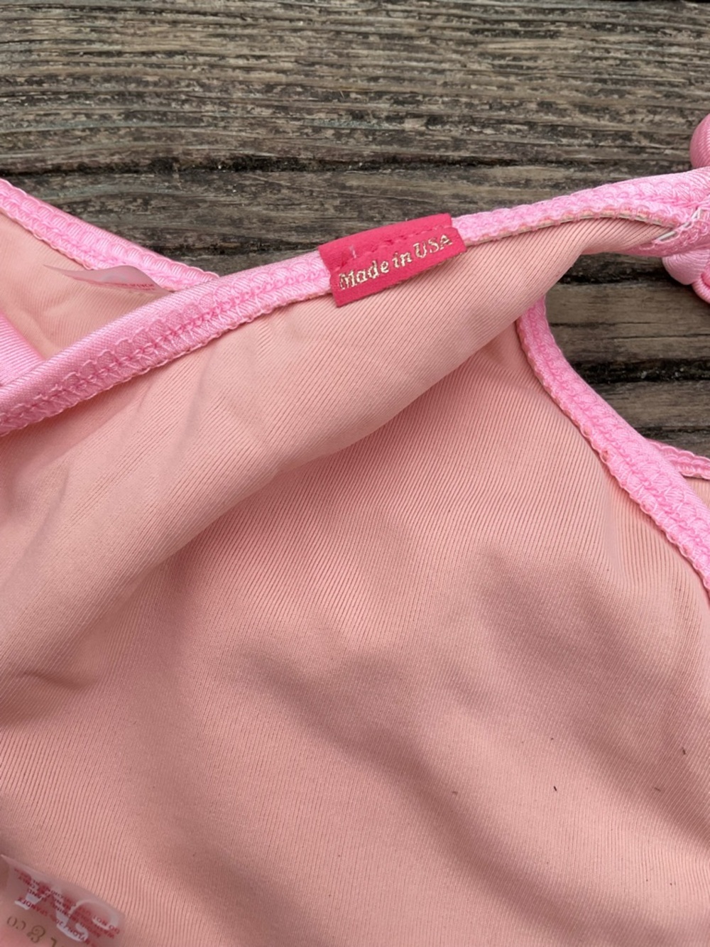 Dollcake Pink Triangle String Bikini Set top medium bottom large - Picture 6 of 11